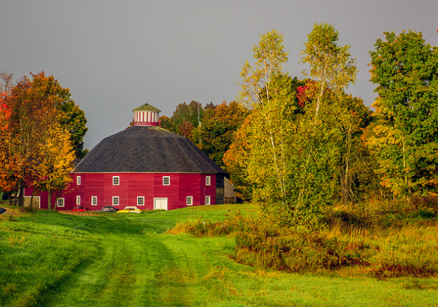 Round Red Barn